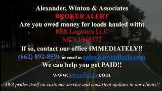 Broker Alert  BSS Logistics LLC  MC 1048372 [upl. by Yalahs]