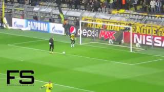 Borussia Dortmund Champions League PreMatch Warmup Goalkeeper [upl. by Ecirbaf]