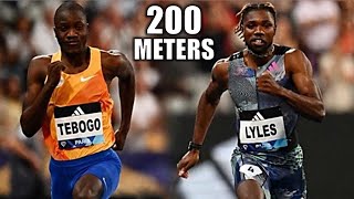 Noah Lyles VS Letsile Tebogo  Mens 200 Meter Dash  Diamond League Monaco 2024 [upl. by Elleb601]