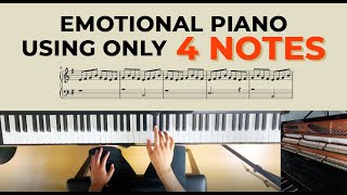 Play EMOTIONAL Piano Using ONLY 4 Notes PlayAlong [upl. by Harle137]