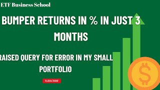 Raised Query for Error in my Small Portfolio [upl. by Neron]