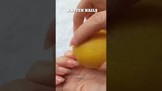 Whiten Nails with LEMON  Nail Care shorts [upl. by Tevis311]