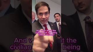 quotTrump’s Secretary of State Marco Rubio Sparks Outrage ‘No Ceasefire Talks’ [upl. by Inalaeham]