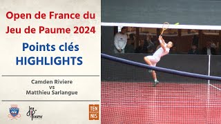 REAL TENNIS  HIGHLIGHTS  Camden Riviere vs Matthieu Sarlangue  Open de France 2024 14 Finale [upl. by Adlare895]