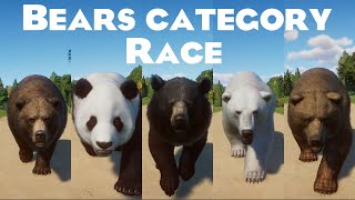 Bears Category Speed Races in Planet Zoo included Polar Bear Sun Bear Grizzly Bear Panda amp etc [upl. by Ecnarrat]