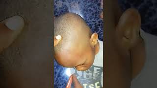 diy  how to barb your childrens hair at home barbing children haircut [upl. by Nirrok]