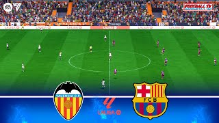 Valencia vs Barcelona  La Liga 2425  Full Match All Goals  FC 24 Game Simulation [upl. by Odeen]