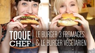 Recette  Le burger 3 fromages amp le burger végétarien [upl. by Brandice]