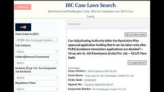 PrePackaged Insolvency Resolution Process PPIRP IBC Case Laws  IBC Laws [upl. by Abbub]