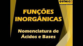 Funções Inorgânicas  Parte 1  Nomenclatura de Ácidos [upl. by Aima986]