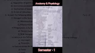 Anatomy amp physiology RUHS main exam paper semester 1 2024 nursing semester1 bscnursing [upl. by Senior]