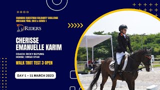 DAY 1  Walk Trot Test 3 Open  Cherisse Emanuelle Karim  Virgo Star [upl. by Paluas]