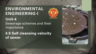 49 Self cleansing velocity of sewer  CE602 [upl. by Ahtaela582]