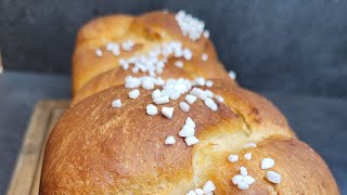 Hefezopf in der Kastenform gebacken wenig Hefe lange Teigruhe fluffig lecker Brot backen [upl. by Erma]