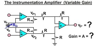 Electrical Engineering Ch 5 Operational Amp 26 of 28 The Instrumentation Amp Variable Gain [upl. by Esenaj712]