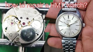 how to repair an HMT watchservicing hmtcal0231 movement manual windingwatcheshmt [upl. by Justine]