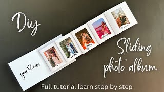 DIY Sliding Photo Album  Full Tutorial Learn Step By Step  Photo Album  Giftideas  Papercrafting [upl. by Homerus]