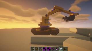 Working Minecraft Excavator Doing Maneuvers Valkyrien Skies Mod [upl. by Adaven420]