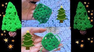 Crochet Christmas tree 🌲cute Christmas tree tutorial​⁠​⁠magichands336 [upl. by Meriel563]