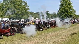 Miniature Steam Engines Entering and Exiting  Whistle Blow  Strumpshaw Steam Rally 2023 [upl. by Elylrac]