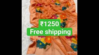 viscose thread work saree Georgette  trending sarees  Chitra songslike share subscribe [upl. by Bach]