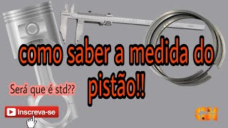 Como saber medida de pistão se é std ou 050 [upl. by Emoryt]