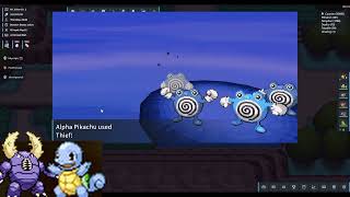 Shiny Poliwhirl reaction  catch  PokeMMO [upl. by Aniwde791]