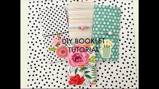 DIY BOOKLETS with ELASTIC CLOSURE  with Pockets OR Travelers Notebook Inserts  6x6 Paper  HOW TO [upl. by Ramiah]