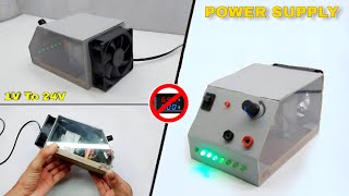 How To Make Variable Power Supply  All In One Bench Power Supply [upl. by Blinni]