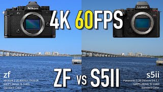 Nikon zf vs Lumix s5ii Video Comparation 60FPS [upl. by Yeldnarb319]