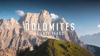 TOP 5 EASY PEAKS in the DOLOMITES  Hiking Tips [upl. by Siednarb103]