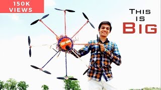 Huge Homemade Octocopter Drone  Flight test Or Crash test [upl. by Terag902]