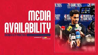 Mexico City Media Availability Brian Keefe Jordan Poole and Jonas Valanciunas  110124 [upl. by Nedarb408]