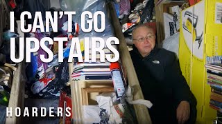 Hoarder Cant Go Upstairs In His Home  Hoarders [upl. by Salchunas912]