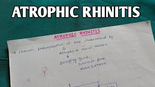 ATROPHIC RHINITIS  ENT [upl. by Wilhide]