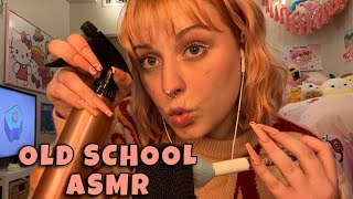 Old School ASMR Style Triggers Tapping Hair Cut Flash Light Mic Brushing  Scratching 🏫📚 [upl. by Nyer717]