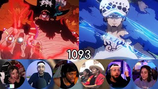 LAW VS BLACKBEARD One Piece Episode 1093  Reaction Mashup ワンピース [upl. by Stoat]