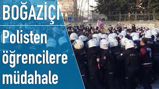 Boğaziçi Üniversitesi öğrencilerinin rektör atamasına karşı eylemine müdahale Gözaltılar var [upl. by Amiarom]