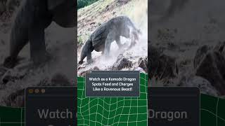 Watch as a Komodo dragon spots food and charges like a starving beast [upl. by Biron206]