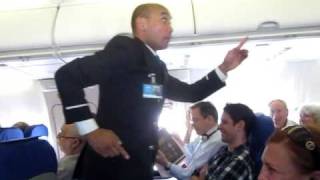 KLM Flight Attendant safety briefing [upl. by Iraj]