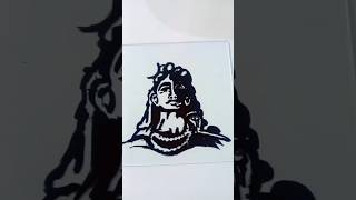 Shivji glass painting trending crownqueen crownsqueen diy art shorts mahadev glasspainting [upl. by Erfert]