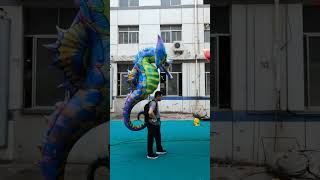 Walking Inflatable Seahorse Suit For France Parade Decoration [upl. by Aelram622]