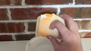 How to Whitewash a Brick Fireplace Part 1 [upl. by Wiltz459]