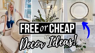 FREE or CHEAP HOME DECORATING IDEAS DIY DECOR On A BUDGET [upl. by Akinajnat519]