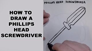 How to Draw a Phillips Head Screwdriver [upl. by Audrit516]