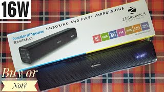 ZEBRONICS ZebVita Plus 16 W Bluetooth Speaker Unboxing amp Review  Watch this before Buying 4K [upl. by Siramad]