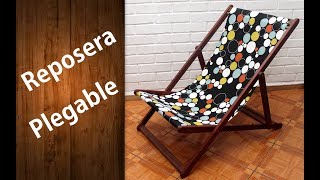 Cómo hacer una reposera o perezoso Fácil  Wooden deck chair [upl. by Jarus]