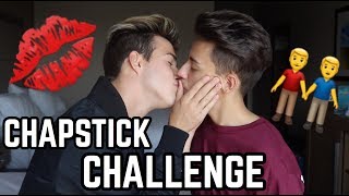 CHAPSTICK CHALLENGE WITH BOYFRIEND w ItsJustNick [upl. by Aislehc]