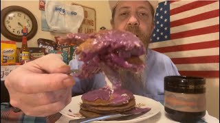 NEW At IHOP Wonka’s Perfectly Purple Pancakes 🥞 amp Hot Chocolate ☕️ For Breakfast [upl. by Holofernes]