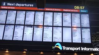 Sydney Central train departures board Saturday morning [upl. by Solotsopa]